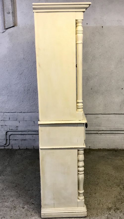 VICTORIAN PINE DRESSER WITH ORIGINAL BLUE PAINT INSIDE - ADDITIONAL PHOTO 19