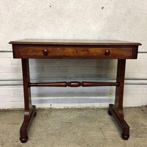 victorian mahogany writing table with single drawer - CATEGORY: ANTIQUE TABLES - DATED VICTORIAN