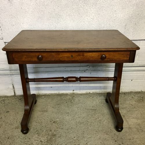 VICTORIAN MAHOGANY WRITING TABLE WITH SINGLE DRAWER - ADDITIONAL PHOTO 1