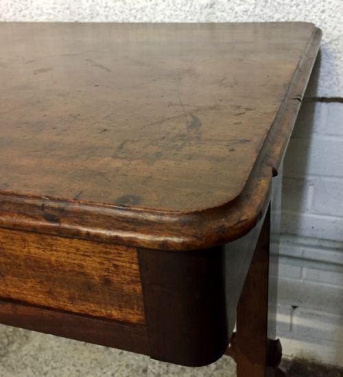 VICTORIAN MAHOGANY WRITING TABLE WITH SINGLE DRAWER - ADDITIONAL PHOTO 4