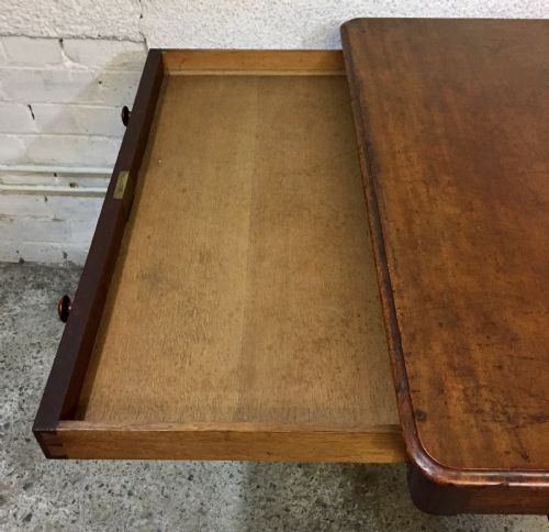 VICTORIAN MAHOGANY WRITING TABLE WITH SINGLE DRAWER - ADDITIONAL PHOTO 5