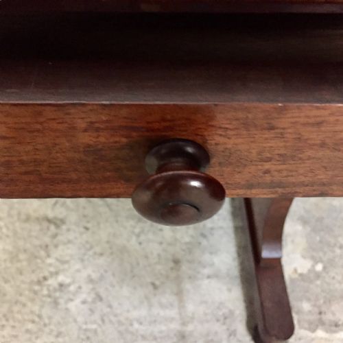 VICTORIAN MAHOGANY WRITING TABLE WITH SINGLE DRAWER - ADDITIONAL PHOTO 6