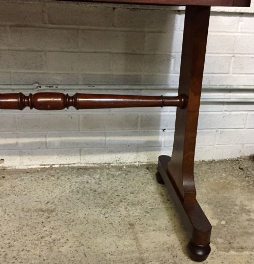 VICTORIAN MAHOGANY WRITING TABLE WITH SINGLE DRAWER - ADDITIONAL PHOTO 8