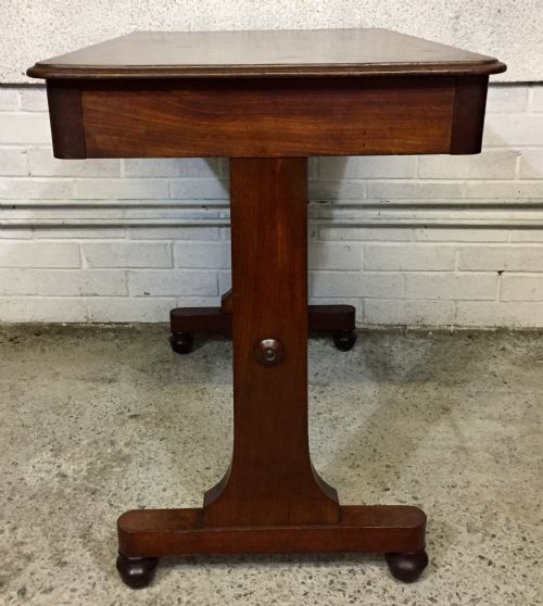 VICTORIAN MAHOGANY WRITING TABLE WITH SINGLE DRAWER - ADDITIONAL PHOTO 10