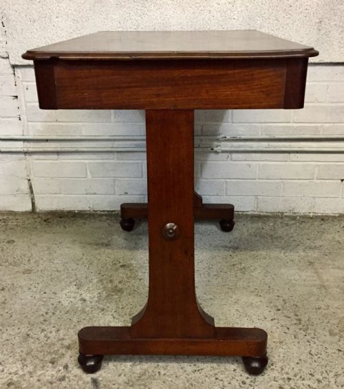 VICTORIAN MAHOGANY WRITING TABLE WITH SINGLE DRAWER - ADDITIONAL PHOTO 11