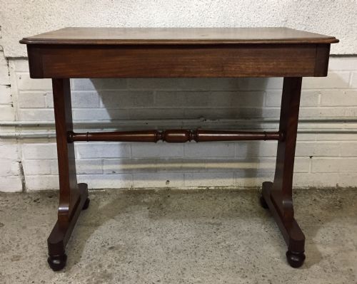 VICTORIAN MAHOGANY WRITING TABLE WITH SINGLE DRAWER - ADDITIONAL PHOTO 12