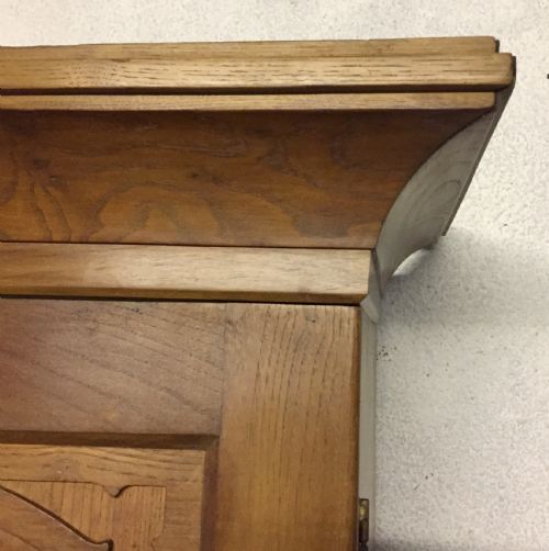 VICTORIAN CHERRY WOOD 4 DOOR CUPBOARD - ADDITIONAL PHOTO 3
