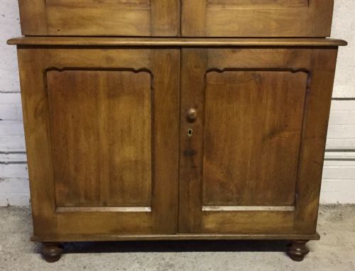 VICTORIAN CHERRY WOOD 4 DOOR CUPBOARD - ADDITIONAL PHOTO 7