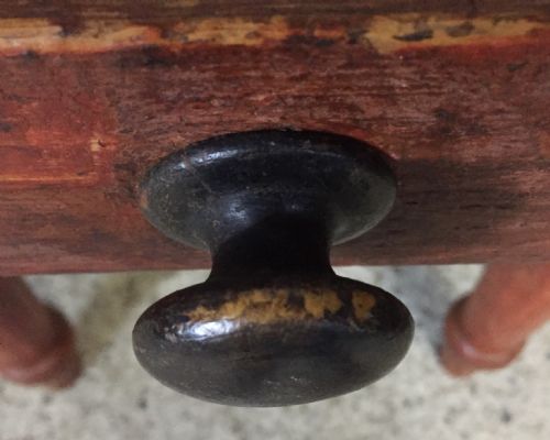 VICTORIAN PINE DROP FLAP TABLE WITH SINGLE DRAWER - ADDITIONAL PHOTO 6