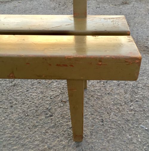 EARLY 20TH CENTURY PAINTED PINE RAILWAY WAITING ROOM BENCH - ADDITIONAL PHOTO 4