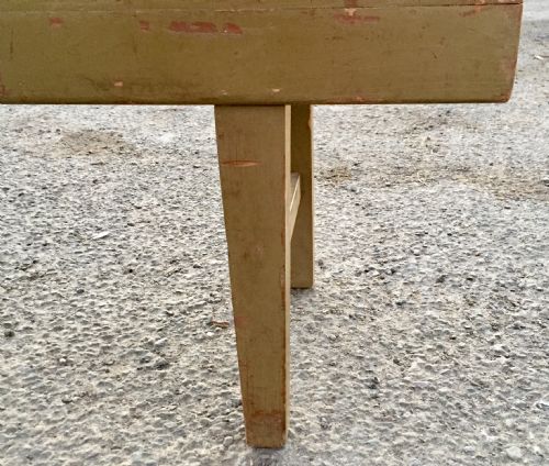 EARLY 20TH CENTURY PAINTED PINE RAILWAY WAITING ROOM BENCH - ADDITIONAL PHOTO 5