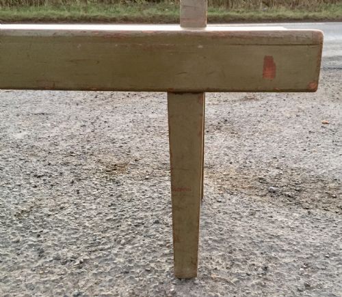 EARLY 20TH CENTURY PAINTED PINE RAILWAY WAITING ROOM BENCH - ADDITIONAL PHOTO 5