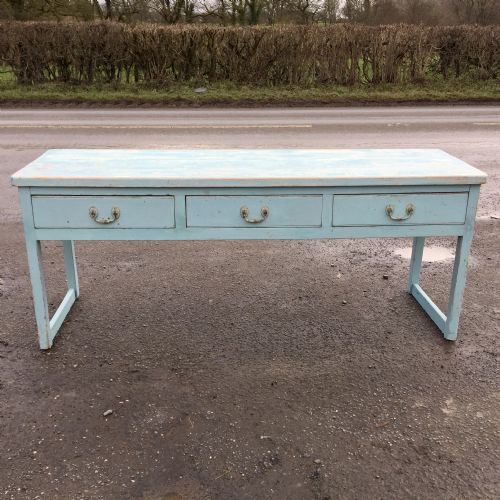 early 19th century pine serving table with layers of old paint - CATEGORY: ANTIQUE TABLES - DATED 19TH CENTURY
