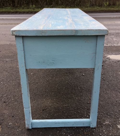 EARLY 19TH CENTURY PINE SERVING TABLE WITH LAYERS OF OLD PAINT - ADDITIONAL PHOTO 7