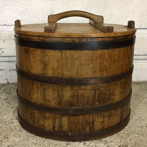 19th century coopered barrel - CATEGORY: ANTIQUE MISCELLANEOUS - DATED 19TH CENTURY