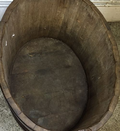 19TH CENTURY COOPERED BARREL - ADDITIONAL PHOTO 13