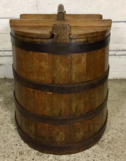 19TH CENTURY COOPERED BARREL - ADDITIONAL PHOTO 14