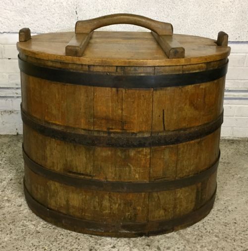 19TH CENTURY COOPERED BARREL - ADDITIONAL PHOTO 16