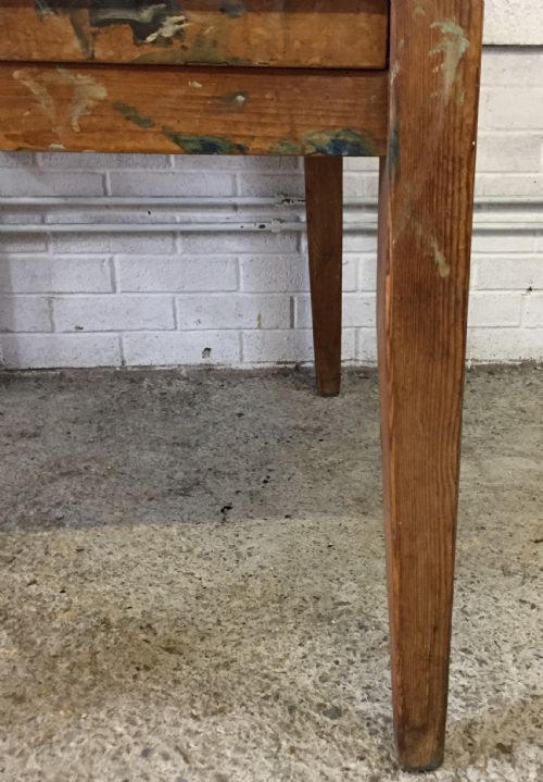 VICTORIAN PINE KITCHEN TABLE USED AS AN ART TABLE PREVIOUSLY - ADDITIONAL PHOTO 8