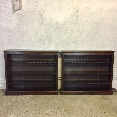 pair of edwardian oak book shelves - CATEGORY: ANTIQUE BOOKCASES - DATED EDWARDIAN