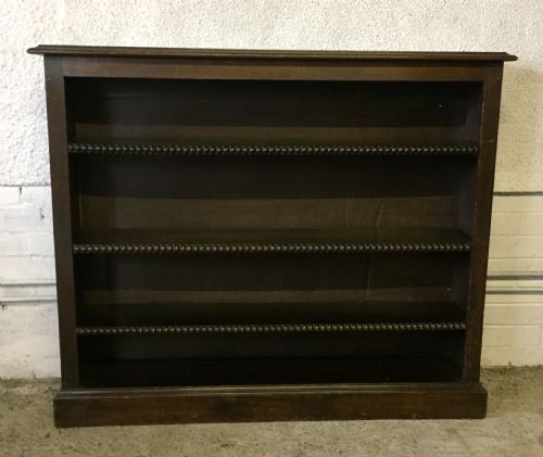 PAIR OF EDWARDIAN OAK BOOK SHELVES - ADDITIONAL PHOTO 1