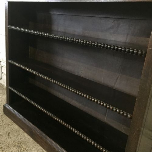PAIR OF EDWARDIAN OAK BOOK SHELVES - ADDITIONAL PHOTO 4