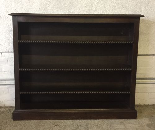 PAIR OF EDWARDIAN OAK BOOK SHELVES - ADDITIONAL PHOTO 9