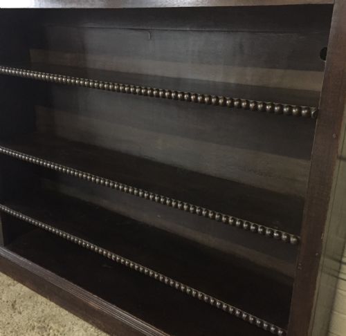 PAIR OF EDWARDIAN OAK BOOK SHELVES - ADDITIONAL PHOTO 12