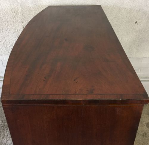 VERY UNUSUAL GEORGE III MAHOGANY BOW FRONT CHEST - ADDITIONAL PHOTO 2