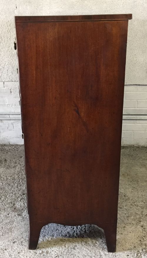 VERY UNUSUAL GEORGE III MAHOGANY BOW FRONT CHEST - ADDITIONAL PHOTO 8