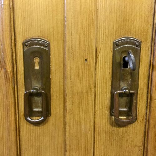 PINE CUPBOARD INTERNALLY FITTED WITH PIGEON HOLES - ADDITIONAL PHOTO 2