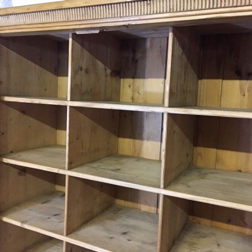 PINE CUPBOARD INTERNALLY FITTED WITH PIGEON HOLES - ADDITIONAL PHOTO 4