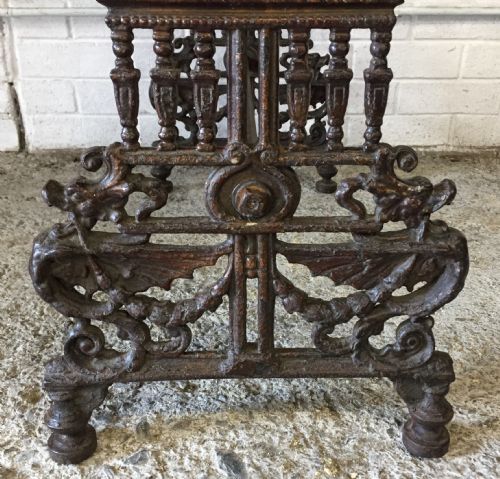 VICTORIAN PUB TABLE WITH CAST IRON BASE AND ORIGINAL MAHOGANY TOP - ADDITIONAL PHOTO 10