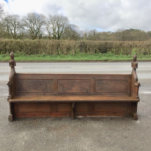 large victorian carved oak pew - CATEGORY: ANTIQUE FURNITURE - DATED VICTORIAN