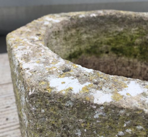 PAIR OF 19TH CENTURY HAND CARVED STONE POTS PLANTERS - ADDITIONAL PHOTO 3