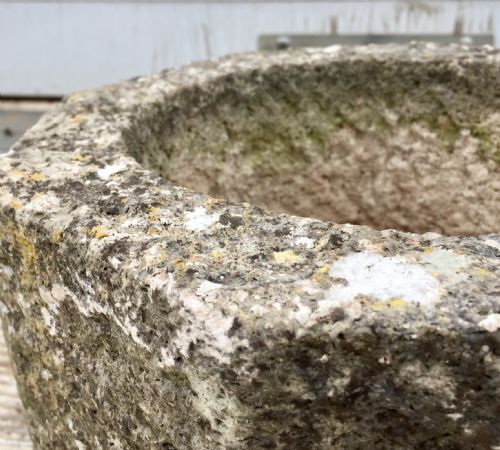 PAIR OF 19TH CENTURY HAND CARVED STONE POTS PLANTERS - ADDITIONAL PHOTO 8