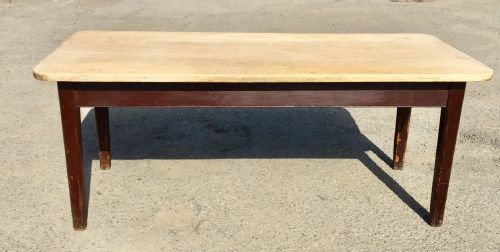 19TH CENTURY PINE SCRUB TOP TABLE IN ORIGINAL PAINT FINISH - ADDITIONAL PHOTO 14