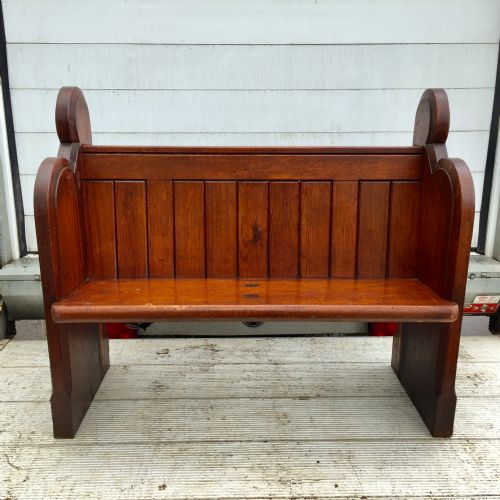 victorian pitch pine church pew - CATEGORY: ANTIQUE FURNITURE - DATED VICTORIAN