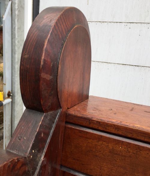 VICTORIAN PITCH PINE CHURCH PEW - ADDITIONAL PHOTO 1