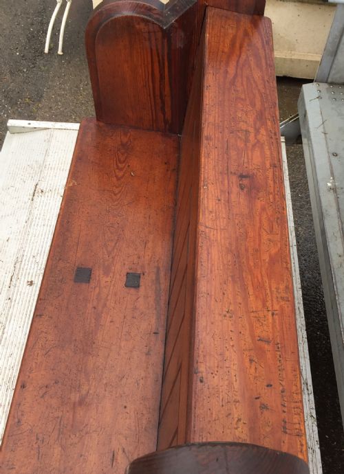 VICTORIAN PITCH PINE CHURCH PEW - ADDITIONAL PHOTO 2
