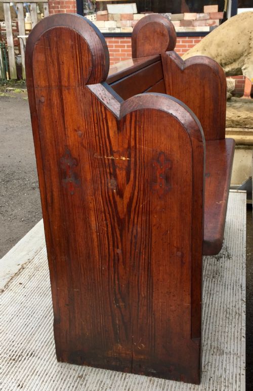 VICTORIAN PITCH PINE CHURCH PEW - ADDITIONAL PHOTO 9