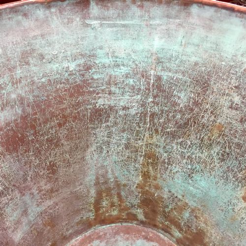 19TH CENTURY COPPER POT WITH BRASS HANDLES AND COPPER RIVETS - ADDITIONAL PHOTO 3