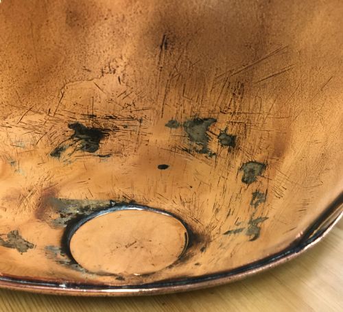 19TH CENTURY COPPER POT WITH BRASS HANDLES AND COPPER RIVETS - ADDITIONAL PHOTO 7