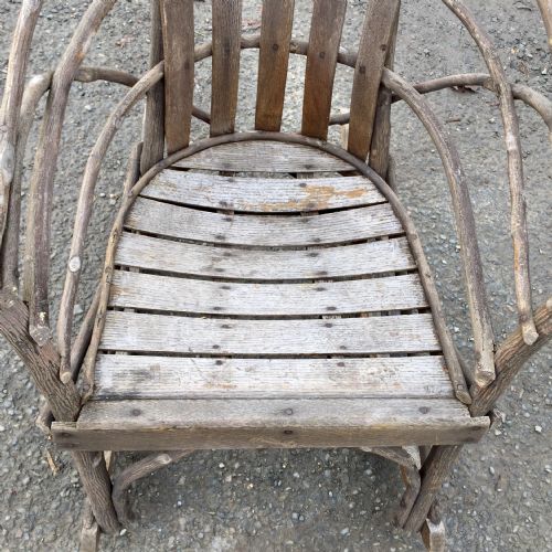 MATCHING SET OF AMERICAN PORCH STICK FURNITURE COMPRISING 2 ROCKERS 2 ARM CHAIRS AND A BENCH - ADDITIONAL PHOTO 4