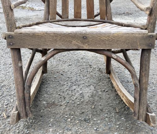 MATCHING SET OF AMERICAN PORCH STICK FURNITURE COMPRISING 2 ROCKERS 2 ARM CHAIRS AND A BENCH - ADDITIONAL PHOTO 5