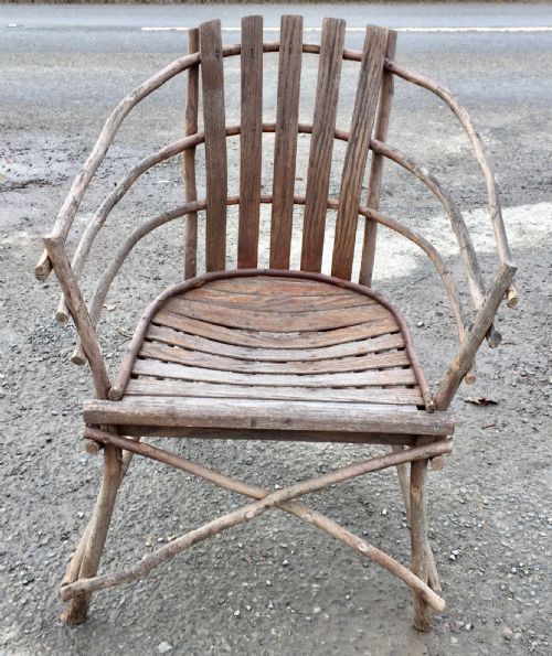 MATCHING SET OF AMERICAN PORCH STICK FURNITURE COMPRISING 2 ROCKERS 2 ARM CHAIRS AND A BENCH - ADDITIONAL PHOTO 8
