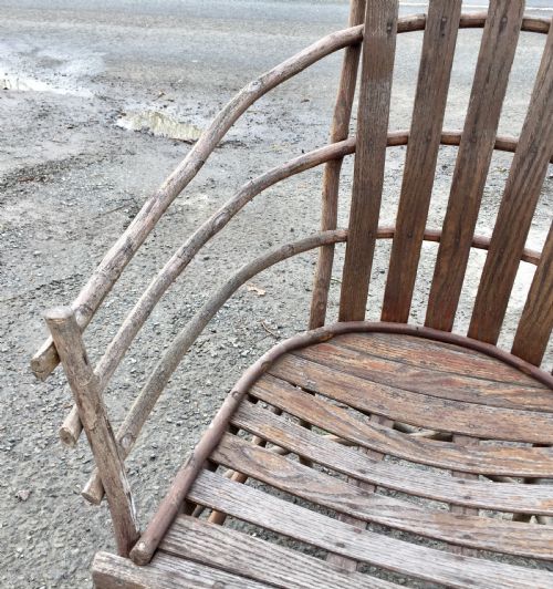 MATCHING SET OF AMERICAN PORCH STICK FURNITURE COMPRISING 2 ROCKERS 2 ARM CHAIRS AND A BENCH - ADDITIONAL PHOTO 10