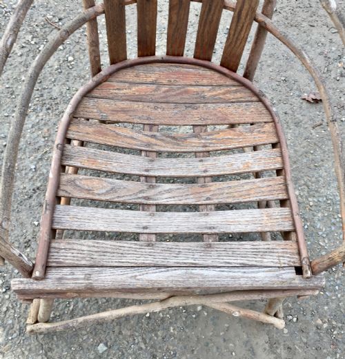 MATCHING SET OF AMERICAN PORCH STICK FURNITURE COMPRISING 2 ROCKERS 2 ARM CHAIRS AND A BENCH - ADDITIONAL PHOTO 11