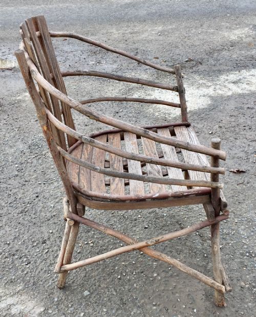 MATCHING SET OF AMERICAN PORCH STICK FURNITURE COMPRISING 2 ROCKERS 2 ARM CHAIRS AND A BENCH - ADDITIONAL PHOTO 13