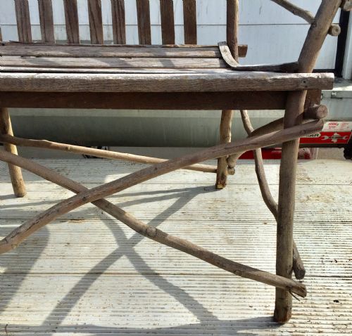 MATCHING SET OF AMERICAN PORCH STICK FURNITURE COMPRISING 2 ROCKERS 2 ARM CHAIRS AND A BENCH - ADDITIONAL PHOTO 20
